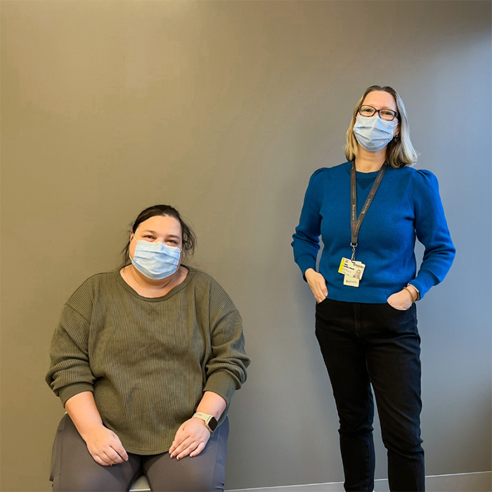 Louise Lemay (left) is participating in the study co-directed by researcher Tania Janaudis-Ferreira (Research Institute of the McGill University Health Centre)(right).